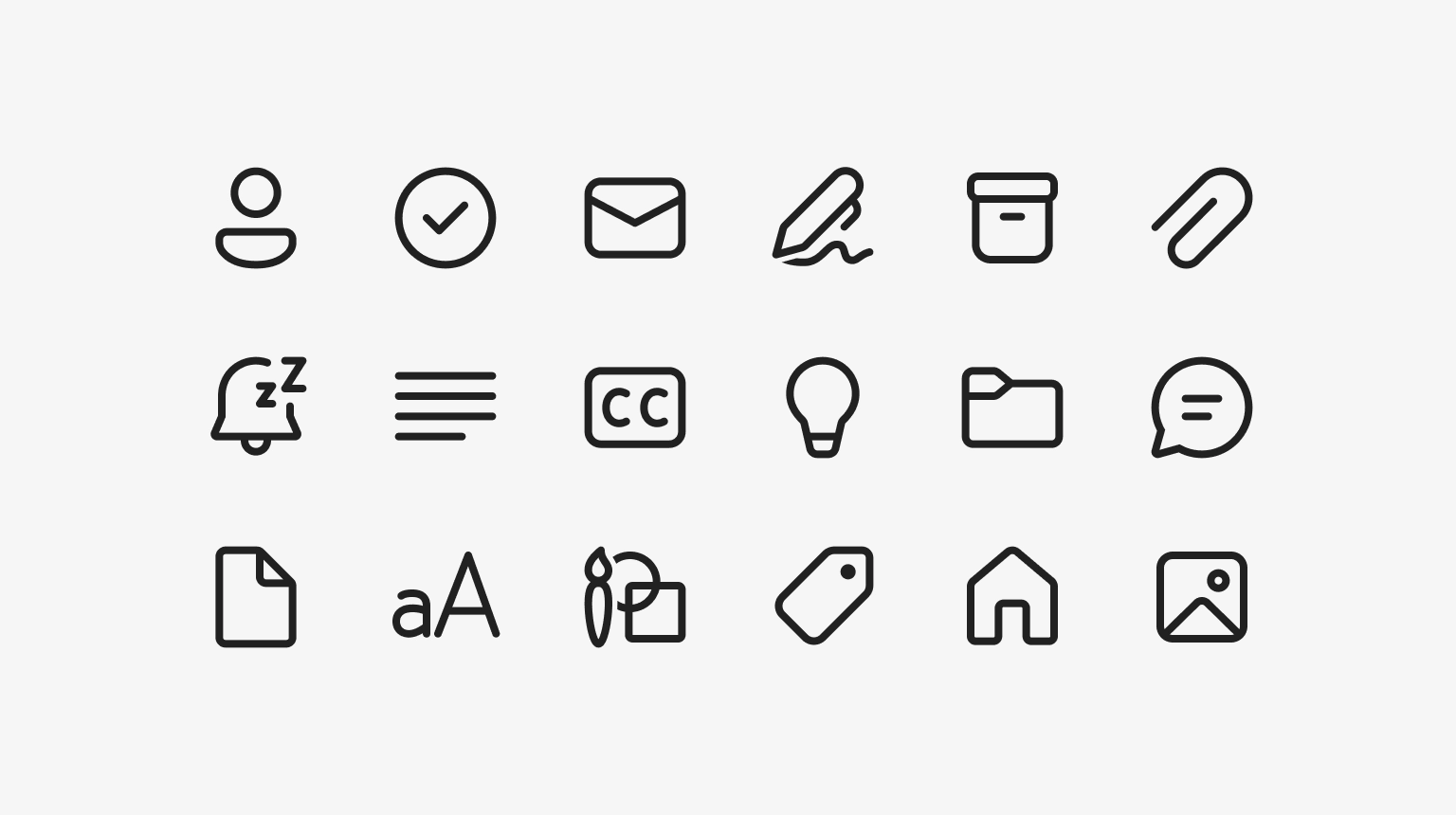 System icons overview