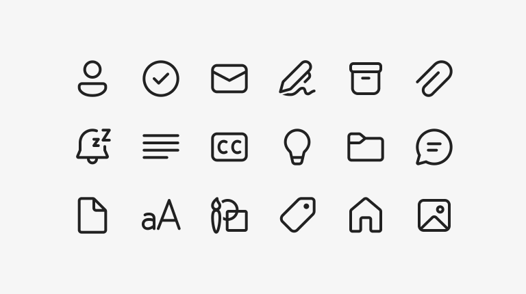 System icons overview