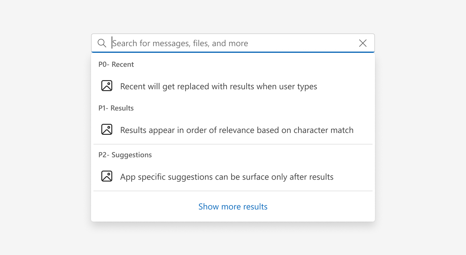 Searchbox content